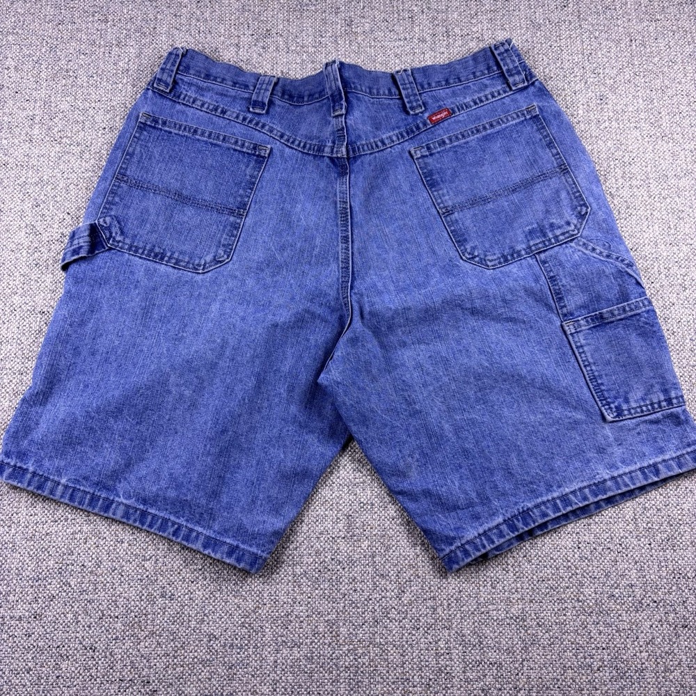 Wrangler Premium Denim Shorts Men's Medium Wash Carpenter Workwear Sz 38 64WC6AI